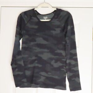 Athleta Speedlight Camo Top Thumbholes Athletic Run Base Layer Outdoors Small